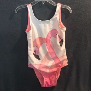 Flamingo-Graphic One-piece Swimsuit